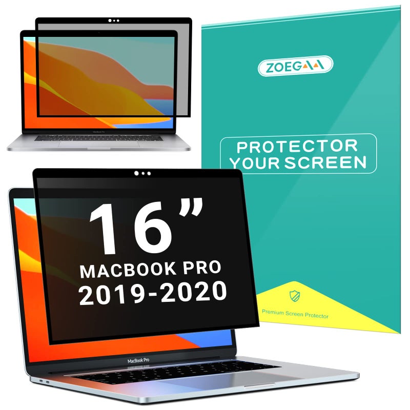 ZOEGAA MacBook Pro 16 Privacy Screen, Removable Anti Blue Light Laptop Privacy Filter and Anti-Glare Protector - Image 1